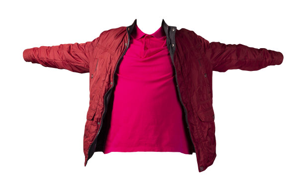 男子t恤和夹克孤立在白色背景。休闲装图片下载