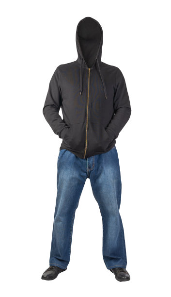 蓝色牛仔裤，连帽运动衫和皮鞋孤立在白色背景。图片下载