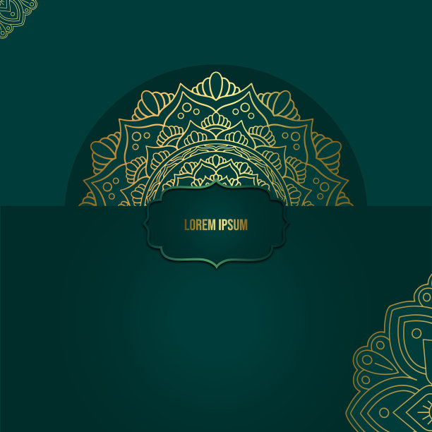 奢华的黄金曼陀罗华丽的背景婚礼图片下载