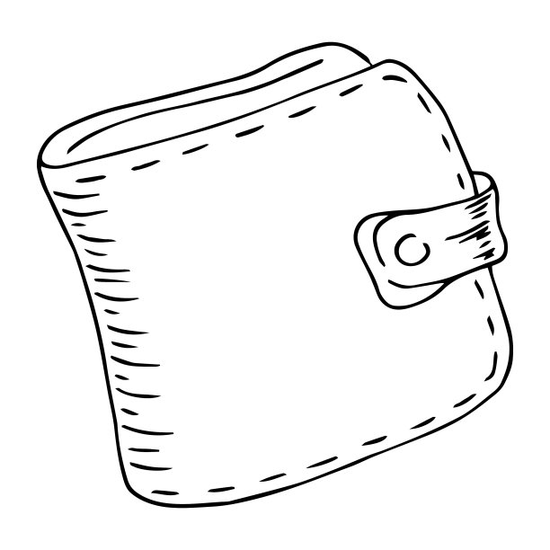 皮夹，手绘缝制皮夹图片下载