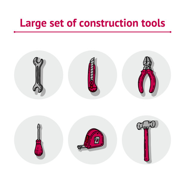 劳动手工画红灰套图片下载