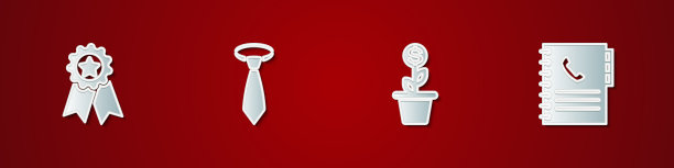 在花盆中设置一枚带有星星领带的植物奖章图片下载