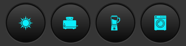 设置太阳烤面包机和搅拌机和洗衣机图片下载