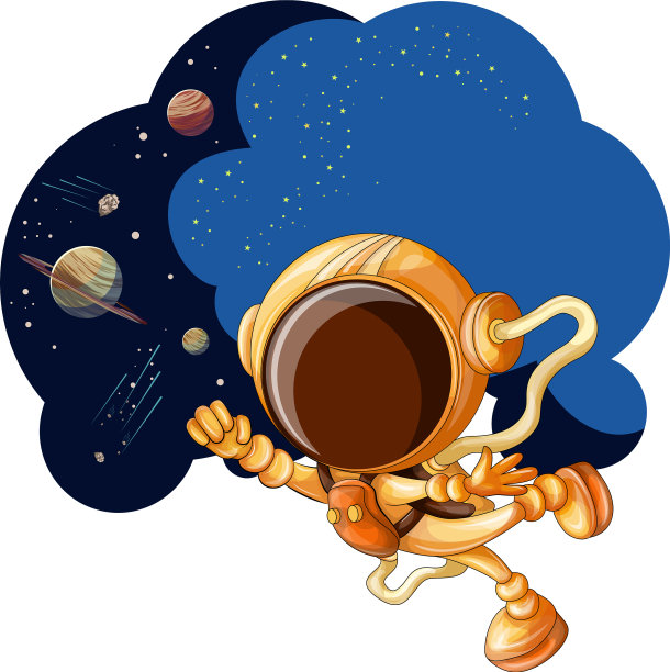 宇航员在蹦床上图片下载