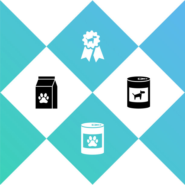 设宠物袋装食品罐头狗奖励标志图片下载