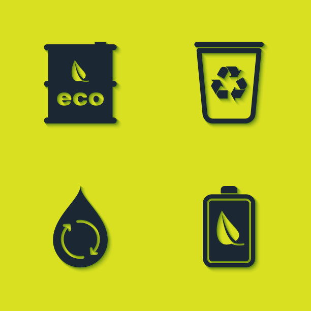 设置生物燃料桶生态叶片和电池图片下载