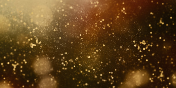 金色的散景背景图像和圣诞灯发光的节日背景模糊的背景与闪烁的星星模糊的散景3d插图图片下载