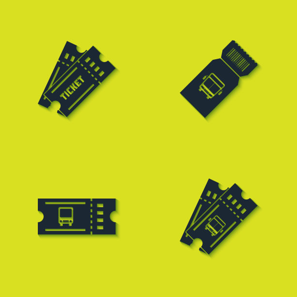 设置车票、公交车票和图标图片下载