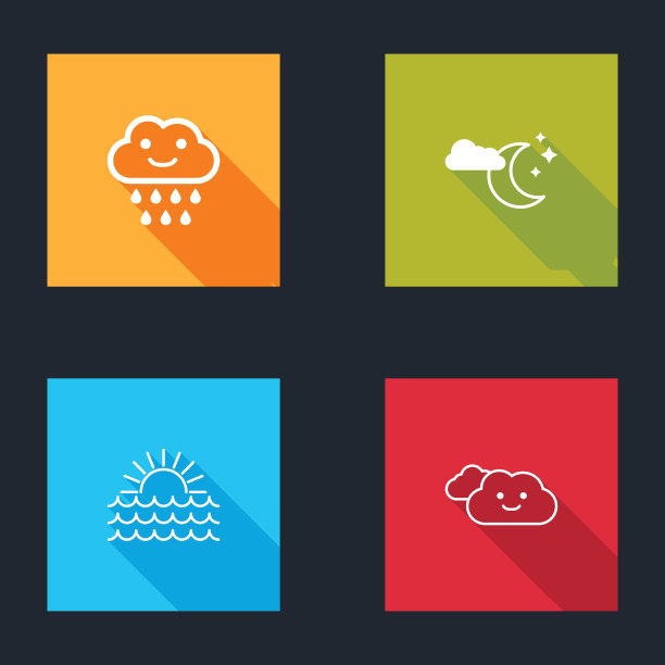 云和雨，月亮和星星，日落和图片下载