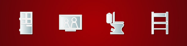 在餐桌卫生间上设置闭门镜框图片下载