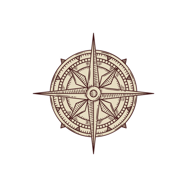 风力上升为老海盗的藏宝图一个矢量素描孤立的插图图片下载