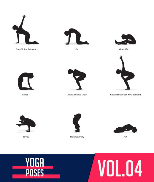 设置轮廓瑜伽姿势图片下载