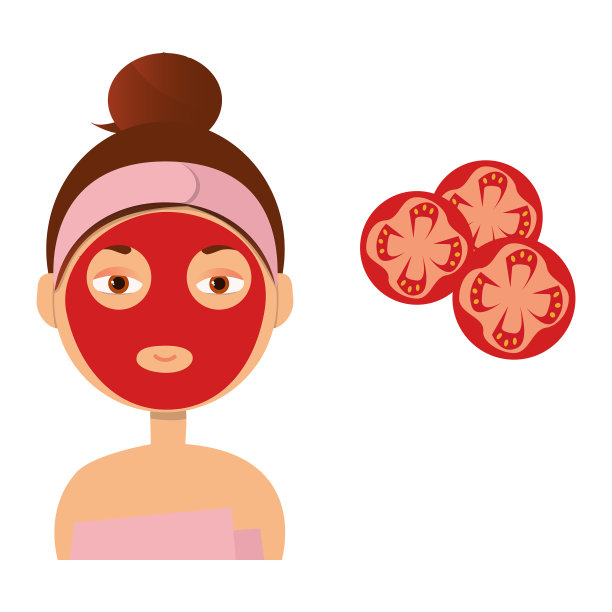 漂亮的女孩用粘土或奶油做面膜图片下载