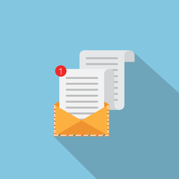 平面卡通开信封和信封图片下载