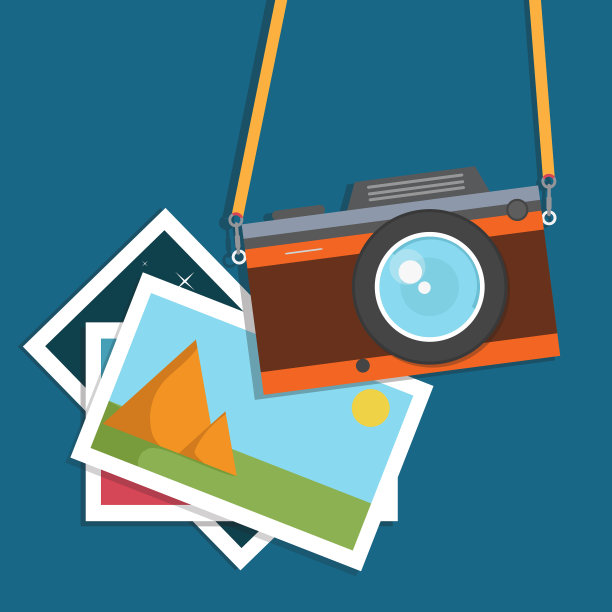 复古相机复古相机平面设计风格老图片下载