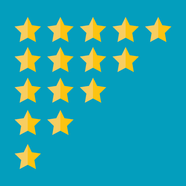 客户评论概念评级金星图片下载