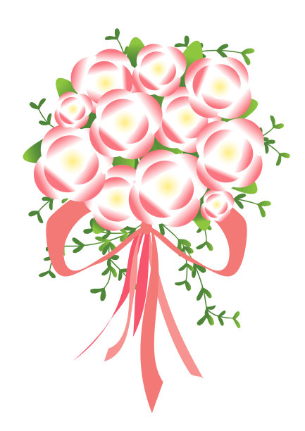 Eps 10美丽的花束孤立的背景图片下载