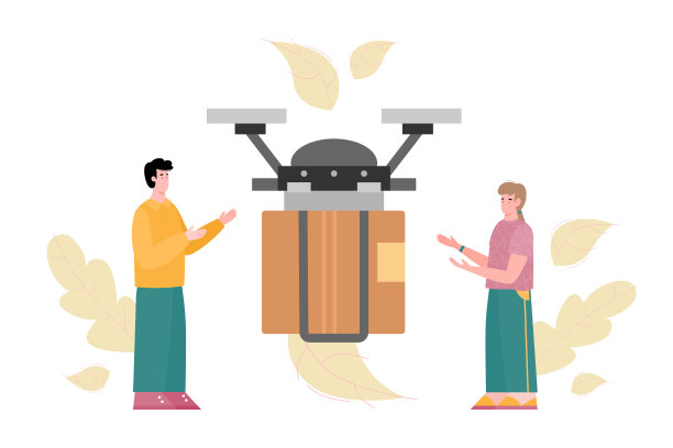 无人机快递服务技术。图片下载