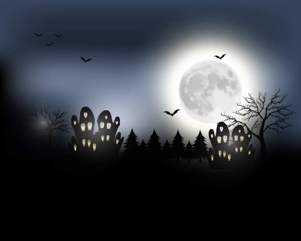 万圣节背景万圣节景观图片下载