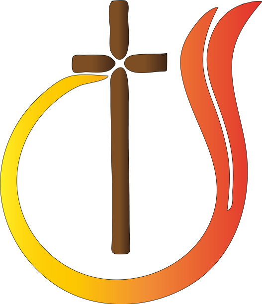 抽象标志交叉火焰宗教天主教象征图片下载