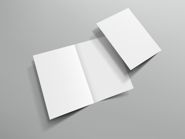 空白半折叠宣传册模板为您的设计图片下载