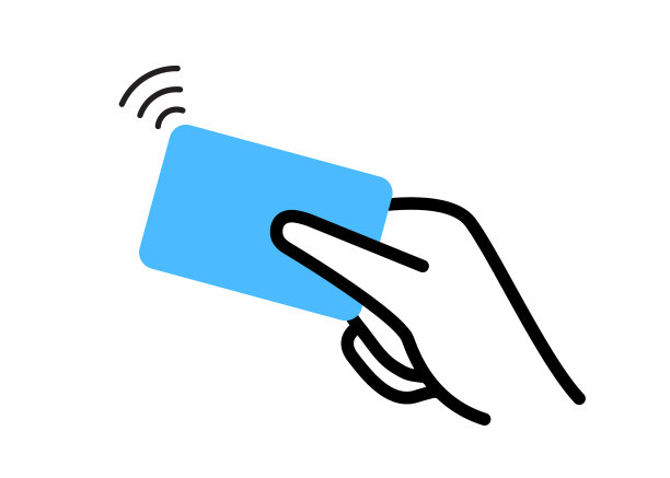 非接触式NFC无线支付标志标识信用图片下载