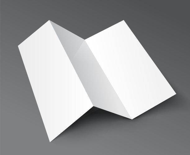 宣传册三倍空白传单模型折叠传单图片下载