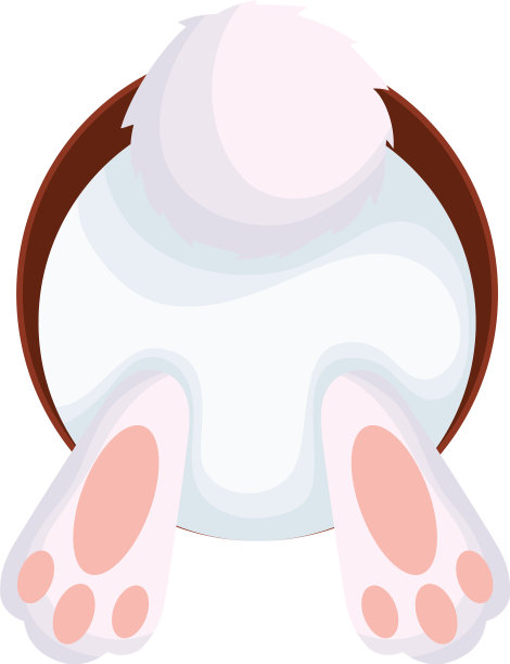 可爱的复活节小兔子进洞了图片下载