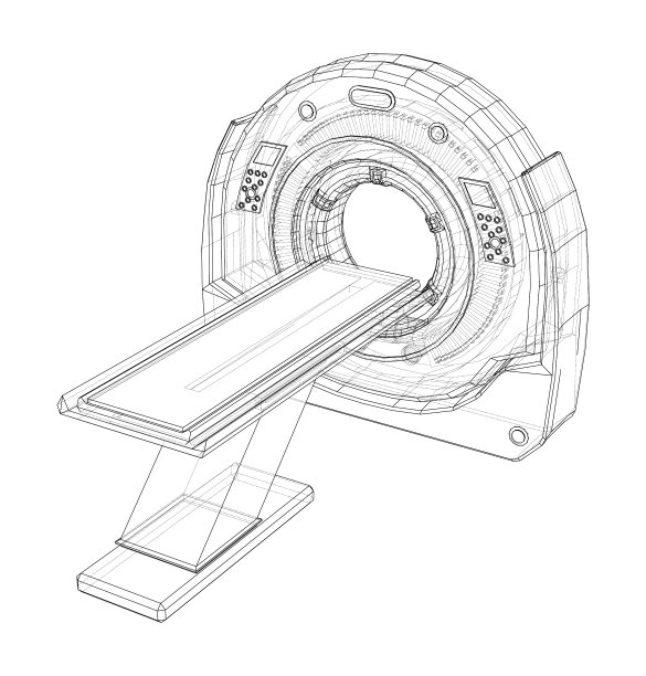 MRI机器的3d插图图片下载