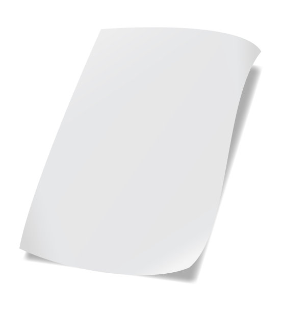 白色背景上有阴影的A4纸图片下载