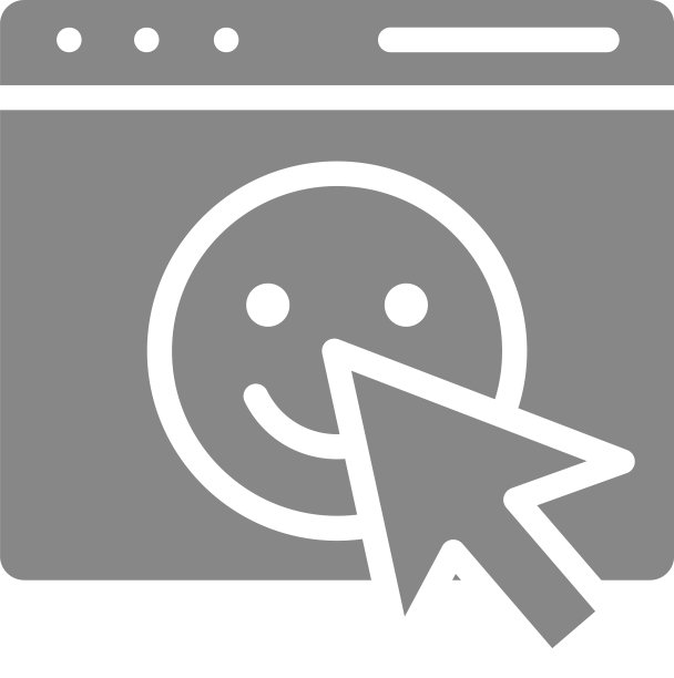 带笑脸和箭头光标的电子邮件网页图片下载
