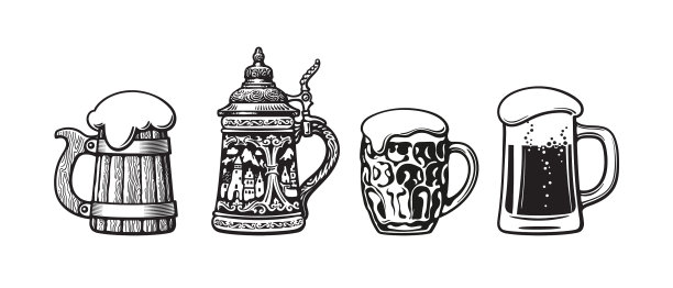 设置传统的啤酒杯图片下载