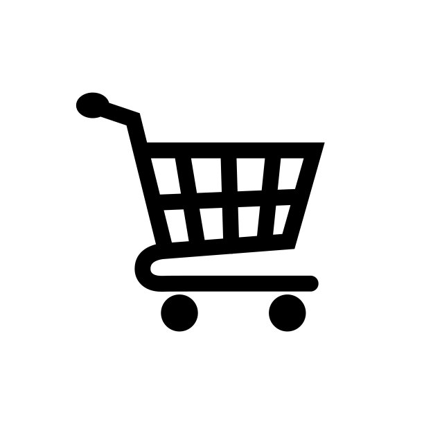 购物车图标，标志孤立的白色背景图片下载