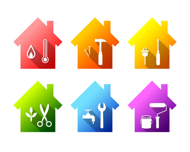 房屋设置工作工具作为设施管理或改造的概念图片下载