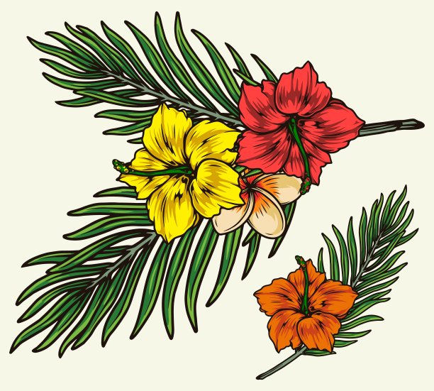 复古异域花卉概念图片下载