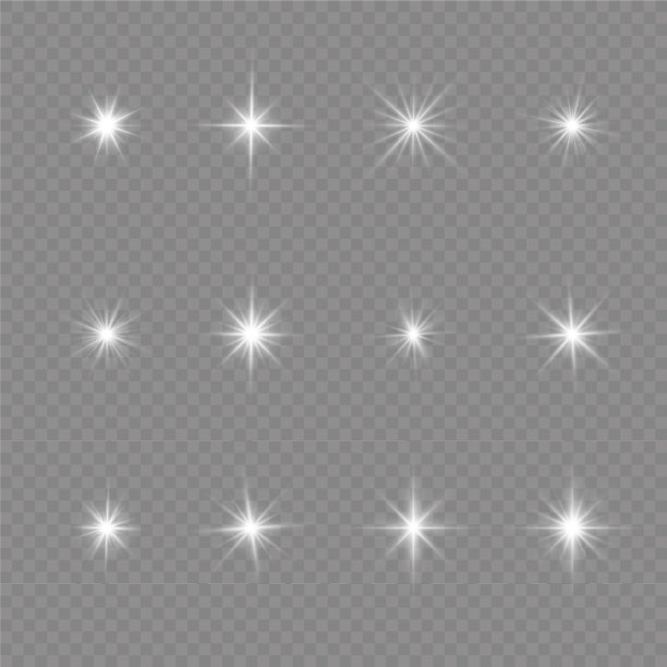 白色明亮的星图片下载