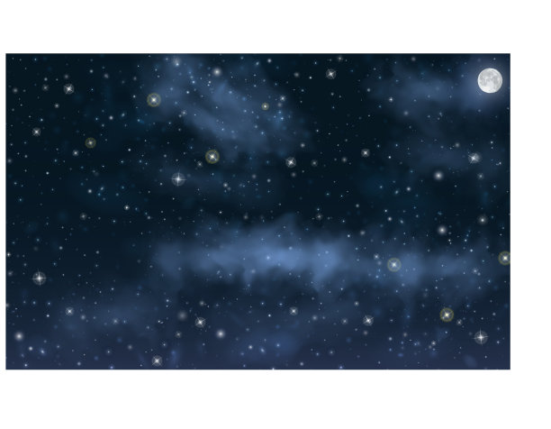 有星星和月亮的高分辨率夜空图片下载