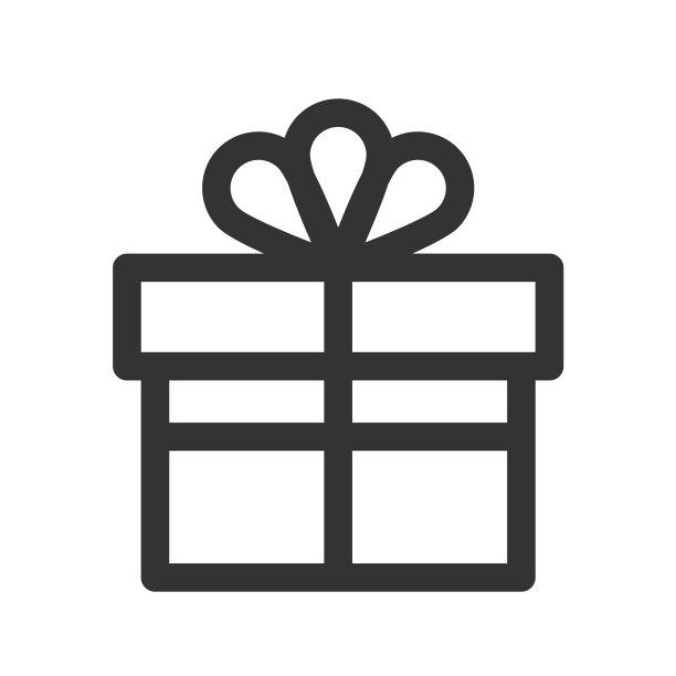 礼品包装图标礼品盒线条图标图片下载