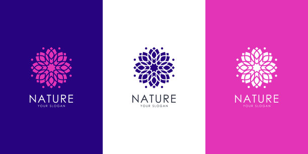 天然花卉标志图片下载