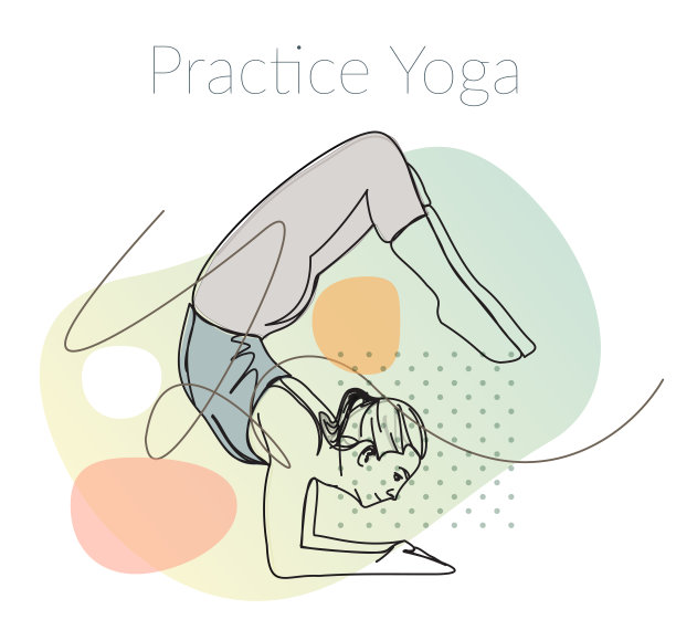 瑜伽姿势-向下面对姿势-插图图片下载