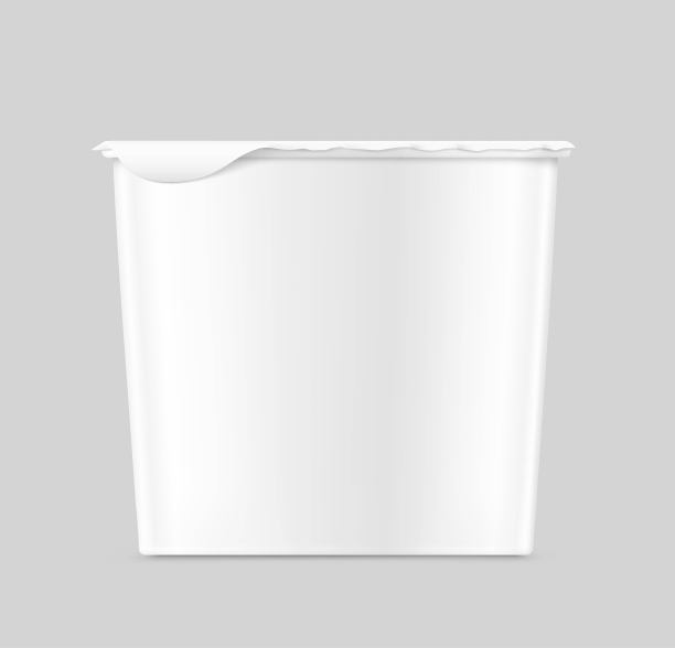 酸奶容器包装模型。矢量插图。图片下载