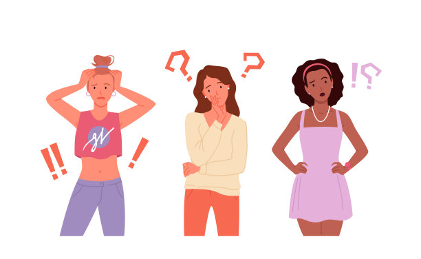 女孩在危机中思考如何解决问题，寻找答案，直面问题图片下载