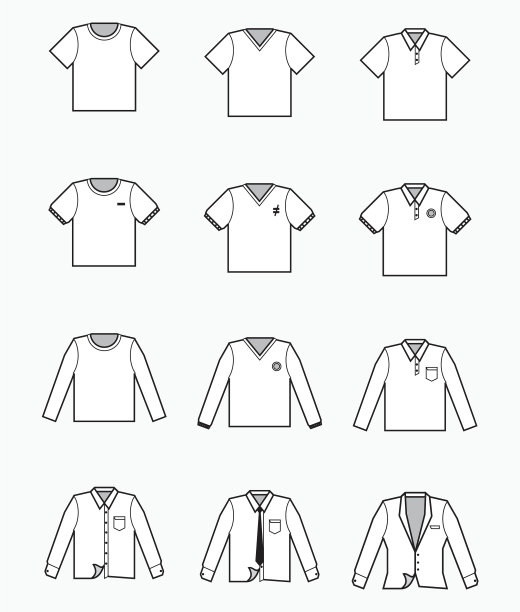 白色t恤polo衫领口正式布图片下载