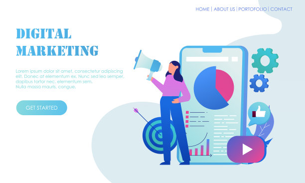 数字营销登陆页图片下载