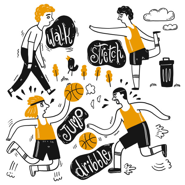 画人物的人都是走着跳的图片下载