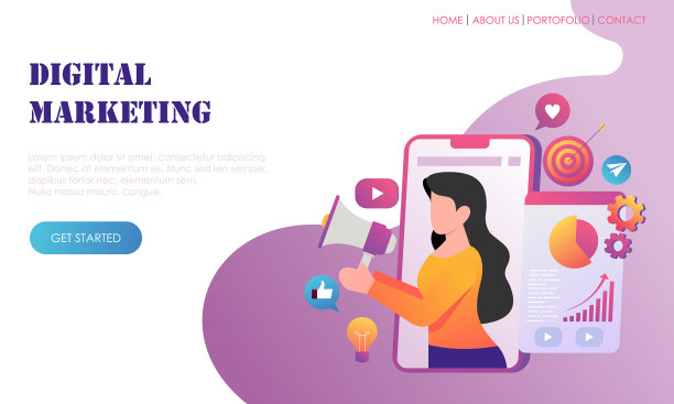 数字营销登陆页图片下载