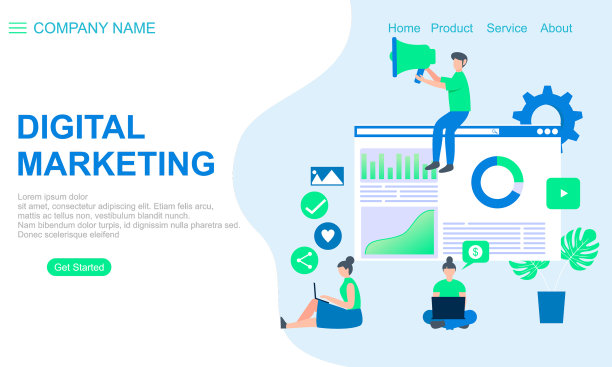 数字营销登陆页图片下载