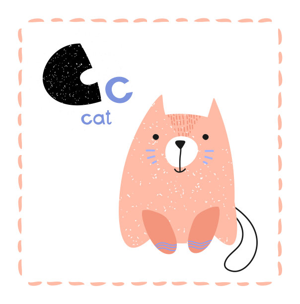 儿童用的有趣字母c图片下载