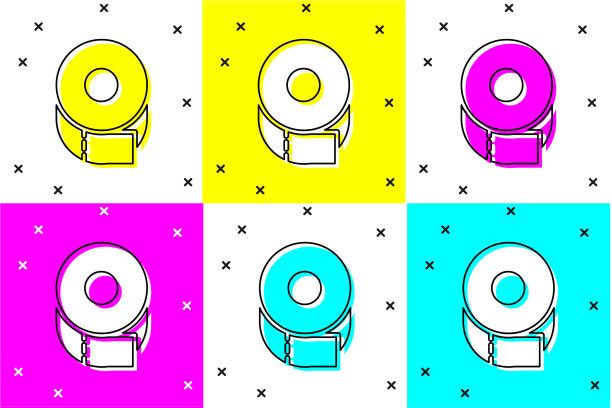 设置卫生纸卷图标隔离的颜色图片下载