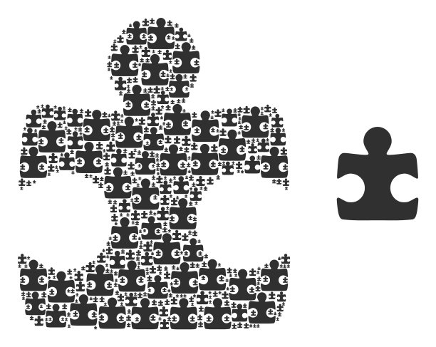 拼图元素组成自图标图片下载